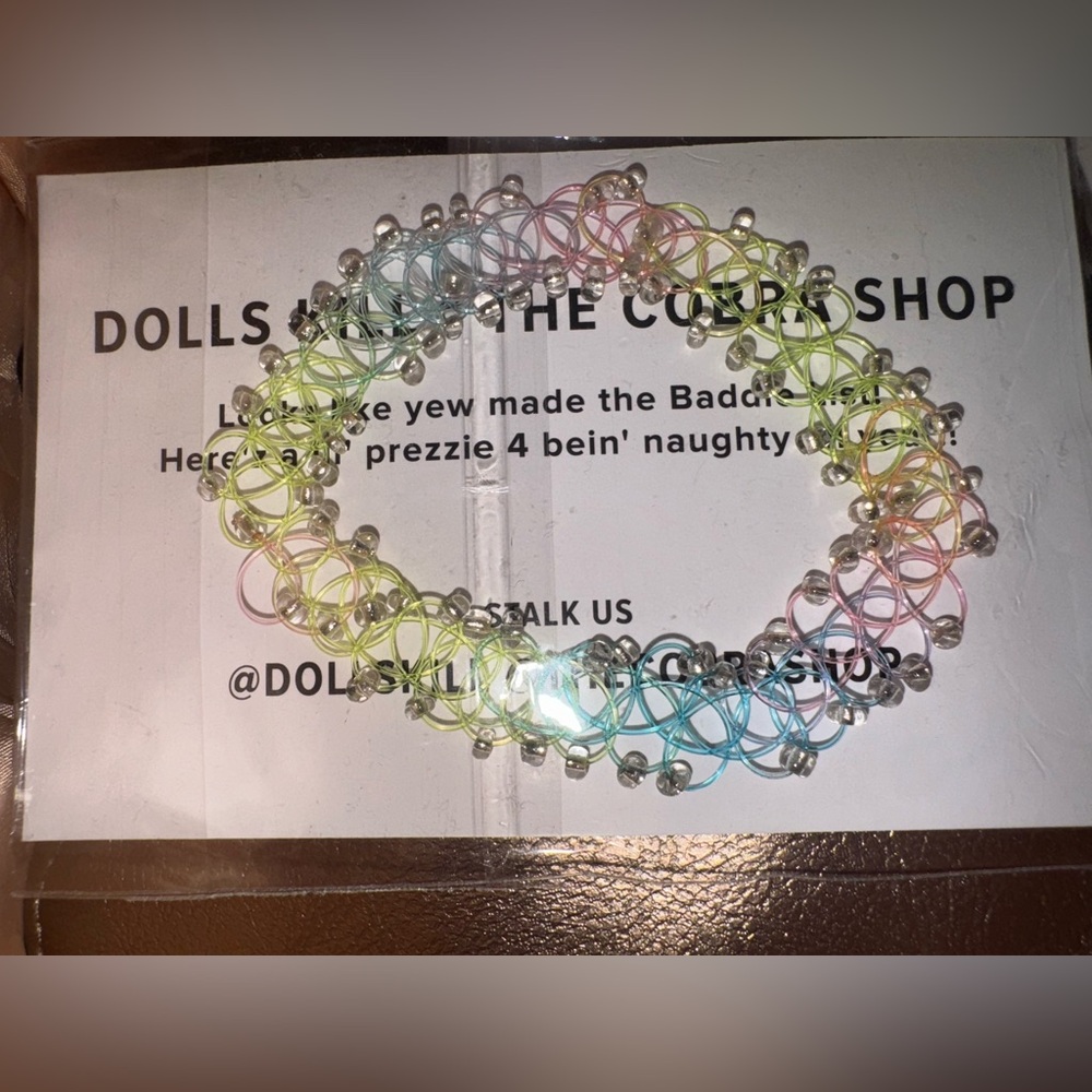 2️⃣ NEW Dolls Kill X Cobra Shop X Wildfox Rainbow Choker Necklaces